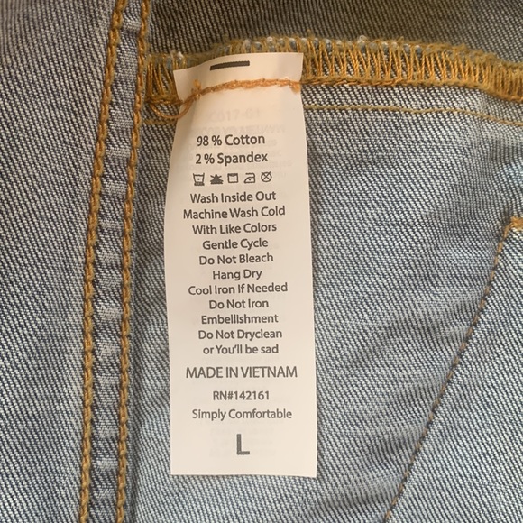 New LuLaRoe Jaxon Jean Jacket size L NWT - Picture 6 of 7